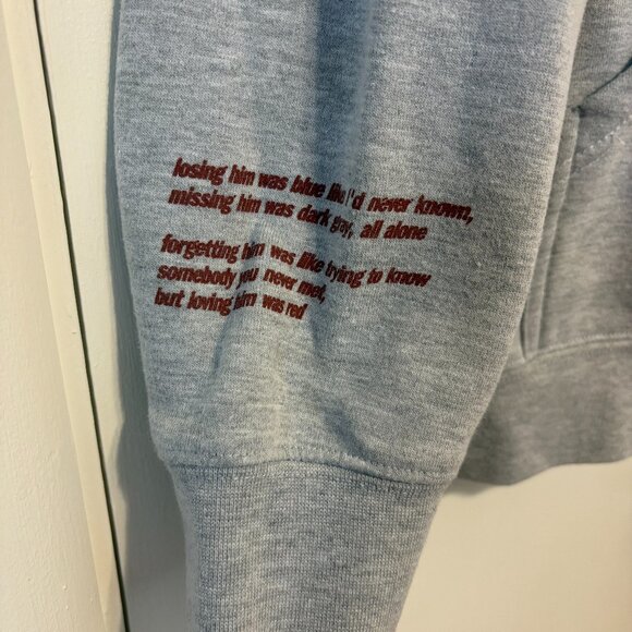 Taylor Swift Official Merch Red Taylors Version Graphic Hoodie Sweatshirt M Gray - Picture 5 of 11